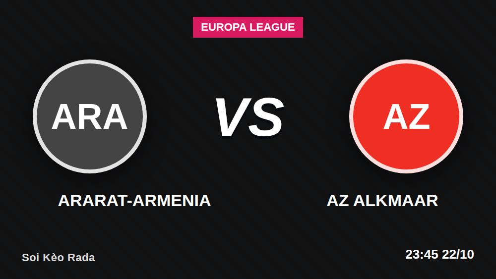 Ararat-Armenia vs AZ Alkmaar: Có nên tin kèo chấp -195?