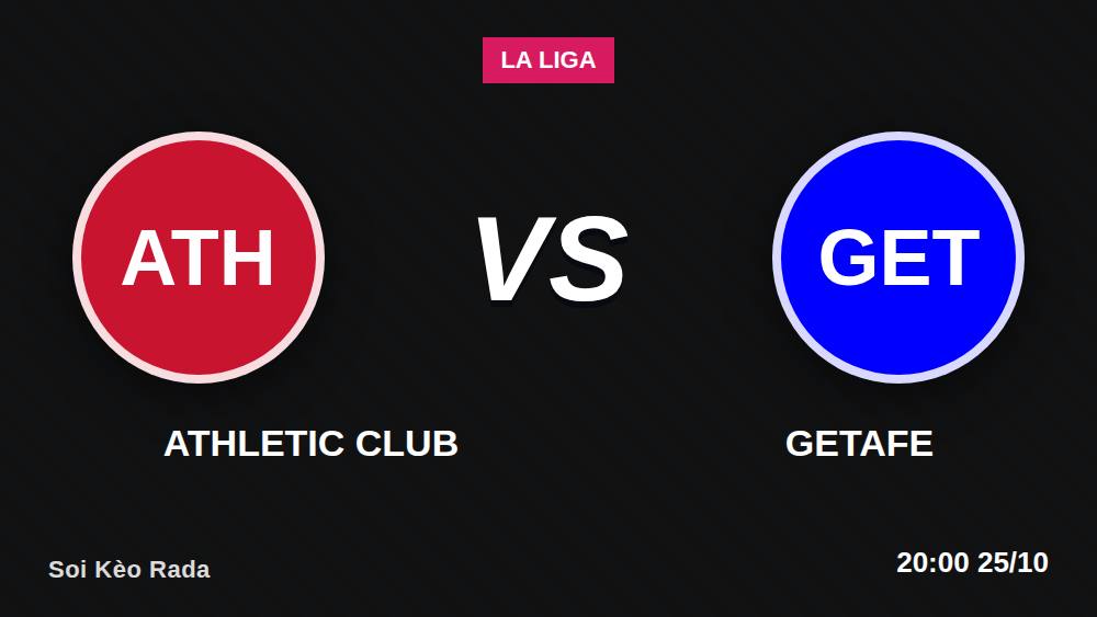 Athletic Club vs Getafe: Cách đọc kèo -175 tại San Mamés 25/10